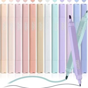 BUZON 12Pcs Aesthetic Cute Highlighters, for Art journaling